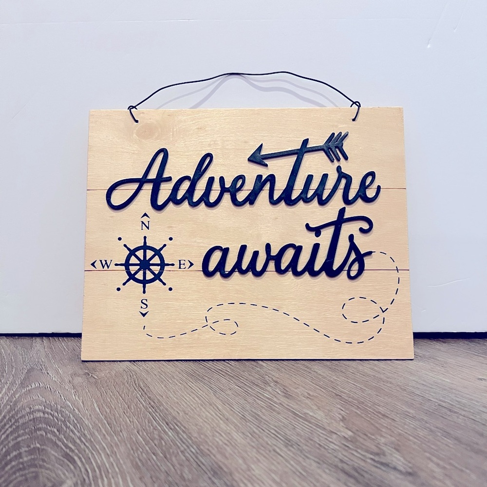 ⭐️ 3/$20 Cute Adventure Sign- NWOT